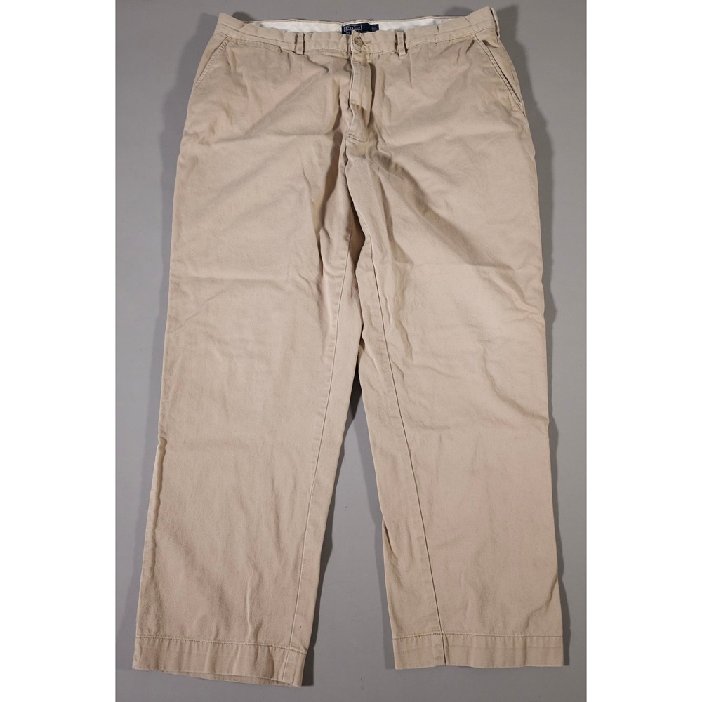 Polo Ralph Lauren Chino Pants Mens 38x30 Tan Khaki 100% Cotton Twill Trousers